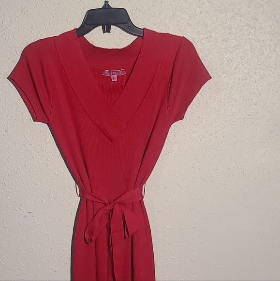 Derek❤️Heart red sweater dress - Picture 1 of 4